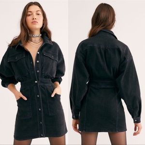 Like new Free People Bo dress charcoal black $149 retail